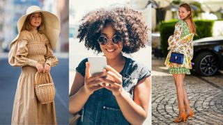 three women in vacation ready accessories