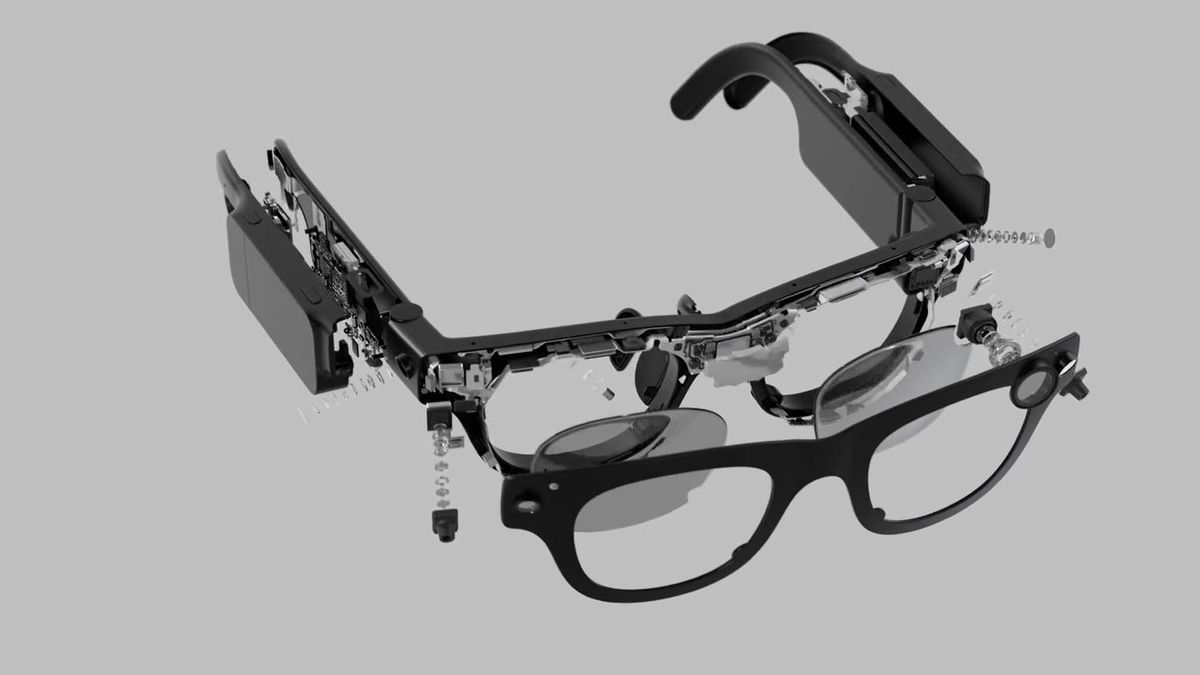 Meta Project Aria Gen 2 AR Glasses model breakdown of components