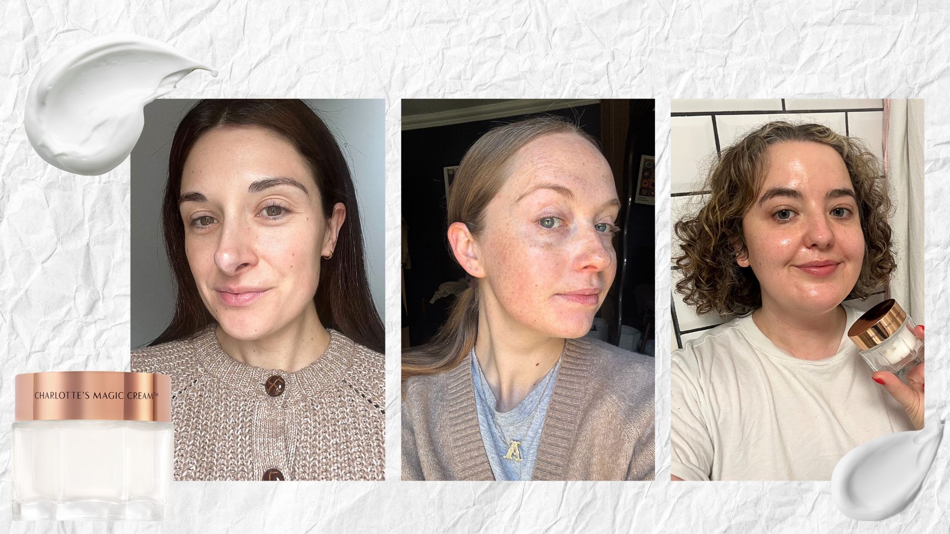 an image of the beauty team after trying the new Charlotte Tilbury Magic Cream