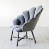 Ariel grey velvel shell chair