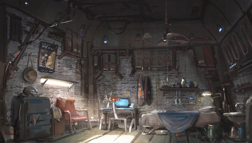 A small living quarters in Starfield