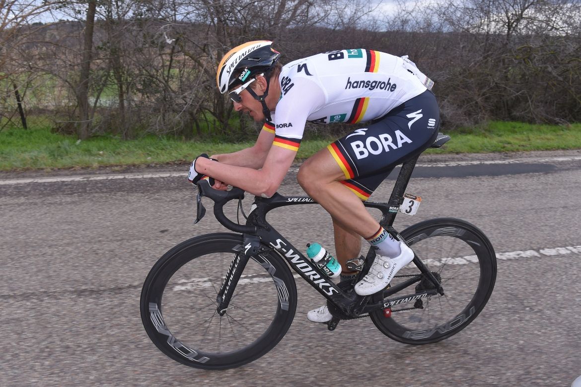 Marcus Burghardt (Bora-Hansgrohe) on his long solo attack