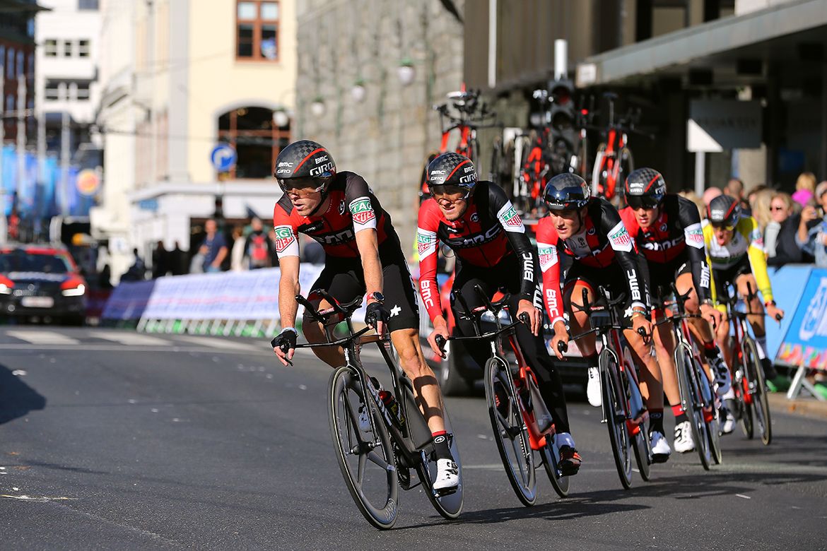 BMC Racing recon the World Championship team time trial route