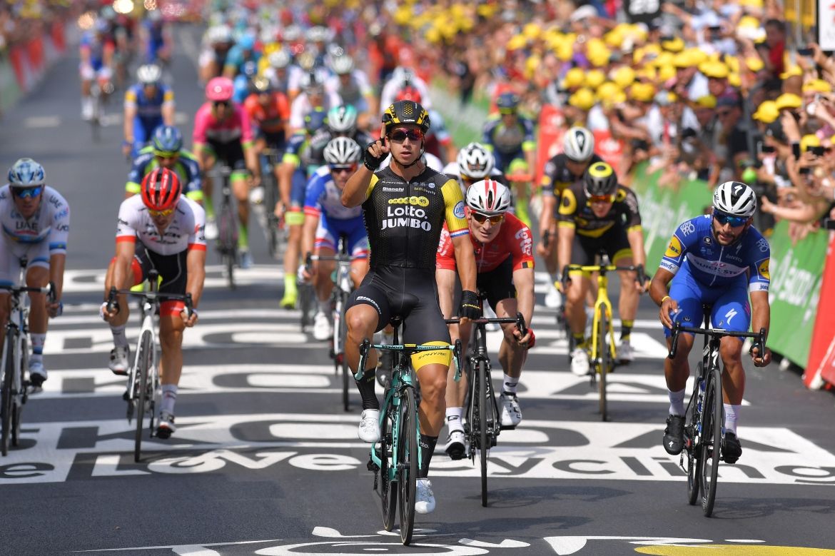 Dylan Groenewegen takes his second consecutive win and third ever Tour de France win
