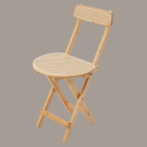 Warmiehomy, Folding Rattan Dining Chair