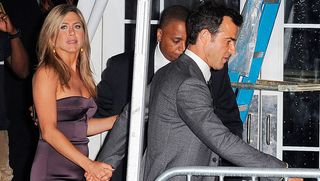 Jennifer Aniston and Justin Theroux at the We're The Millers premeire