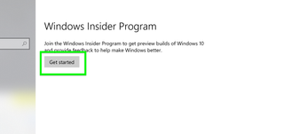 Windows 11 insider how to step 6: Get Started