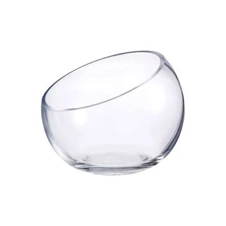 Clear round glass terrarium vase
