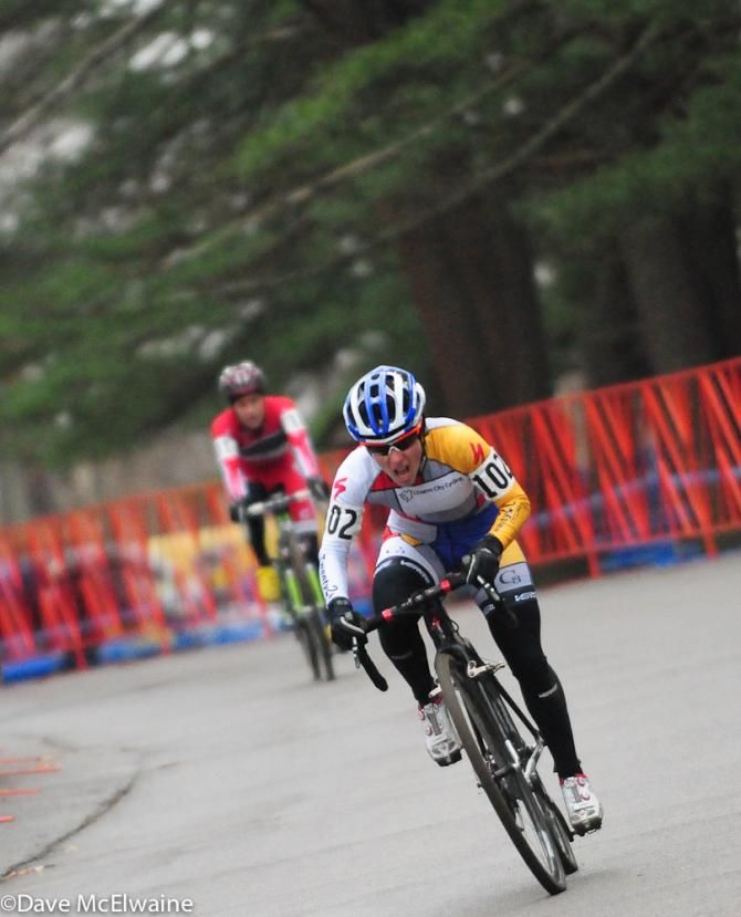 Arley Kemmerer (C3-Athletes Serving Athletes) nailing down third place ahead of Crystal Anthony.