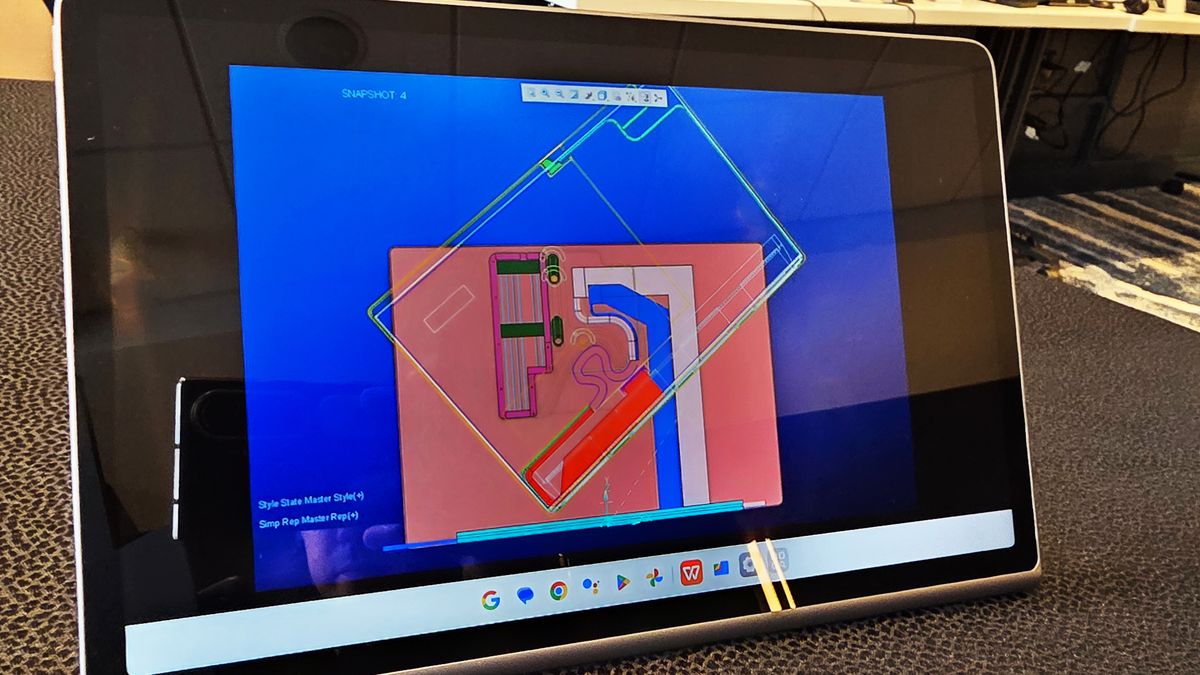 Photos and images of Lenovo's new concept laptop called the ThinkBook VertiFlex, which features a display that rotates from horizontal to vertical, were announced at IFA 2025 in Berlin, Germany.