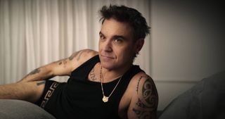 Robbie Williams in his pants for his Netflix documentary