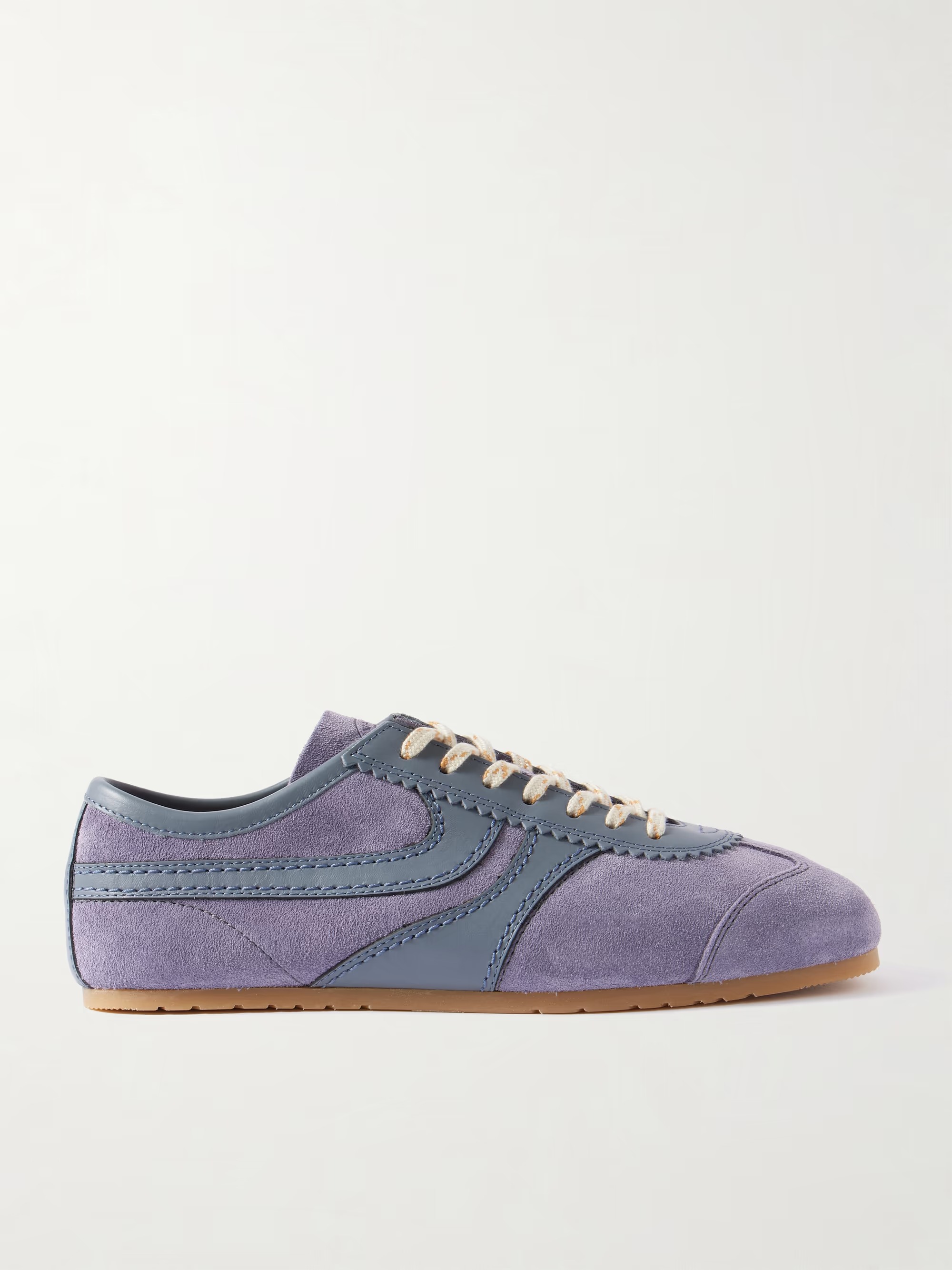 Dries van Noten, Leather-Trimmed Suede Sneakers