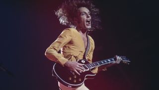 Peter Frampton performs live onstage in 1975