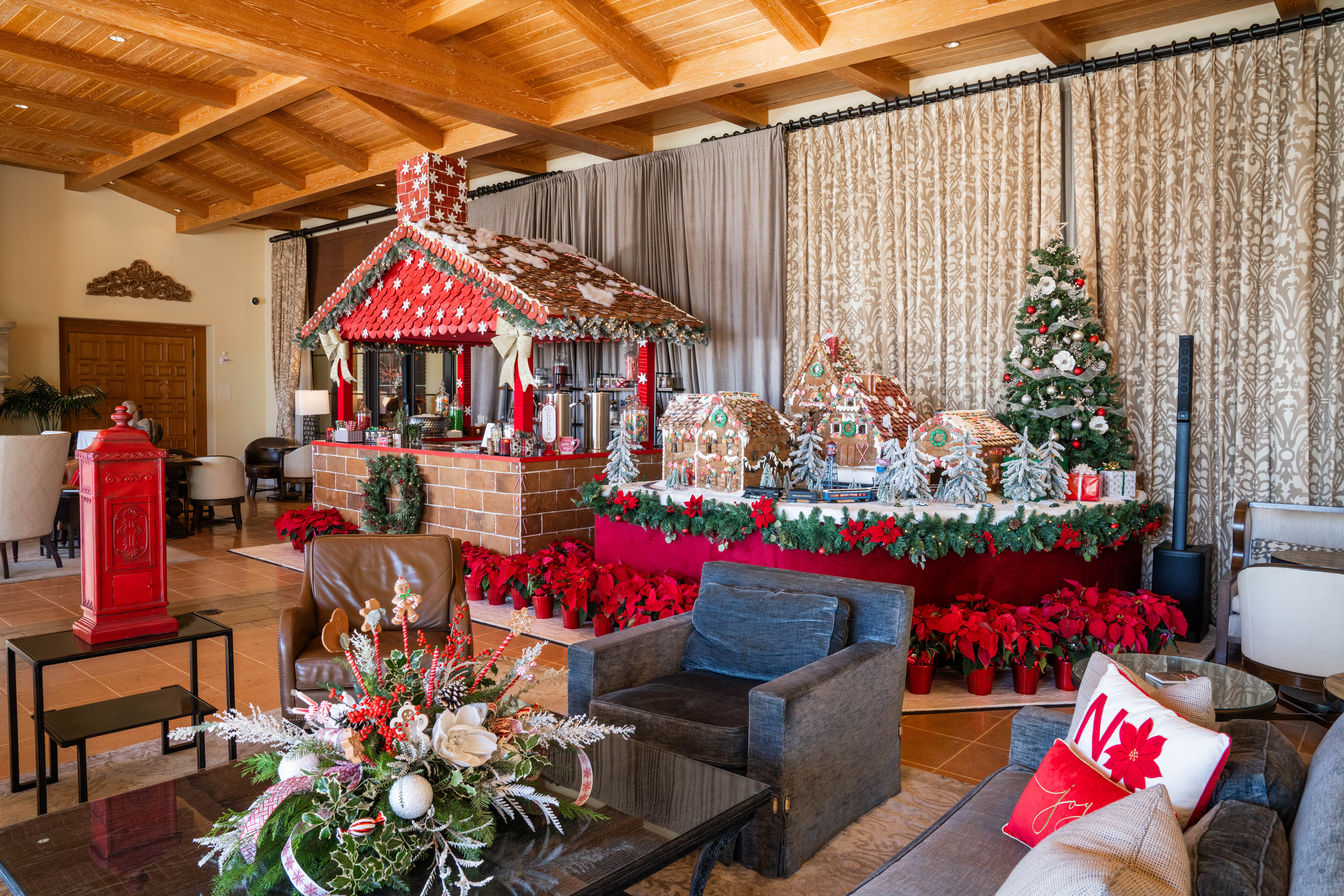 A bar made out of gingerbread at Terranea Resort in Rancho Palos Verdes, California