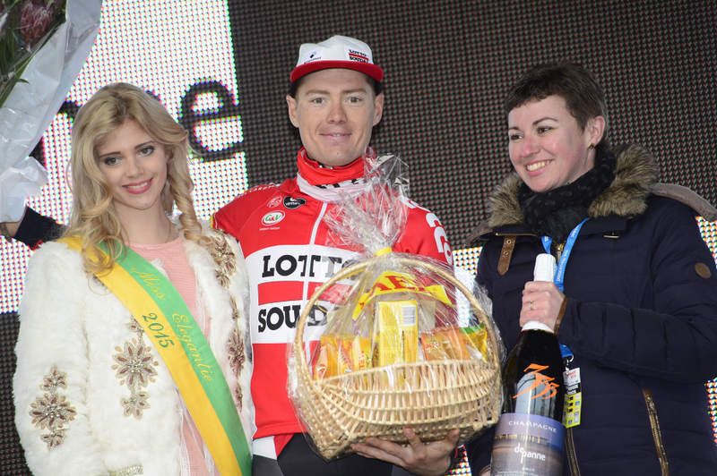 Pim Ligthart (Lotto Soudal) was rewarded for his day in the breakaway