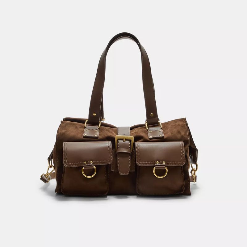 Shoulder Bag With Pockets cut out 