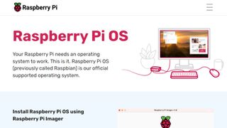 Raspberry Pi OS website screenshot