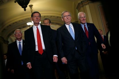 Sen. Mitch McConnell and other Republican senators.