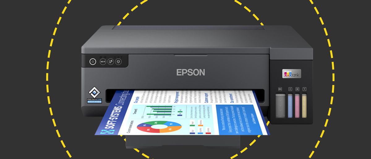 The Epson EcoTank ET-14100 on the ITPro background