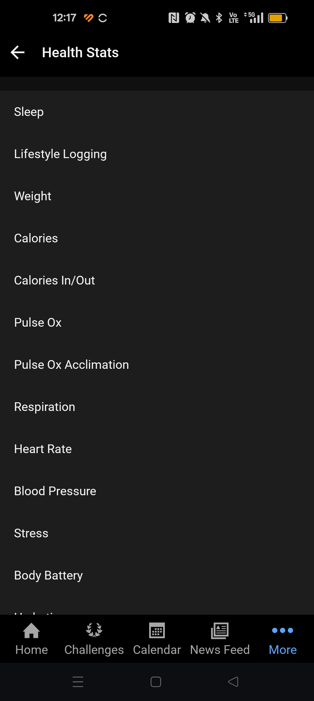 Garmin Connect screenshots featuring the Lifestyle Logging feature
