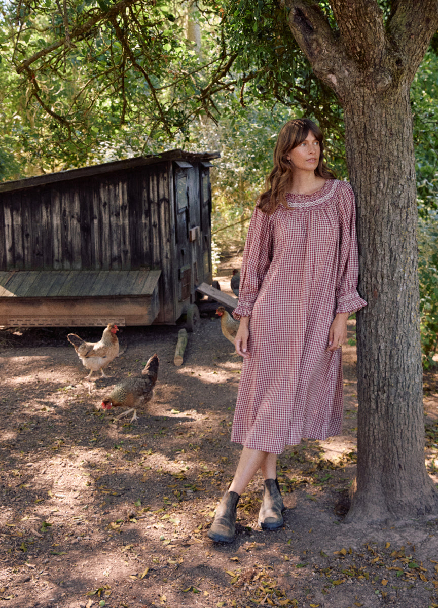 Georgie - Rust Gingham - S0 (uk 6-8)