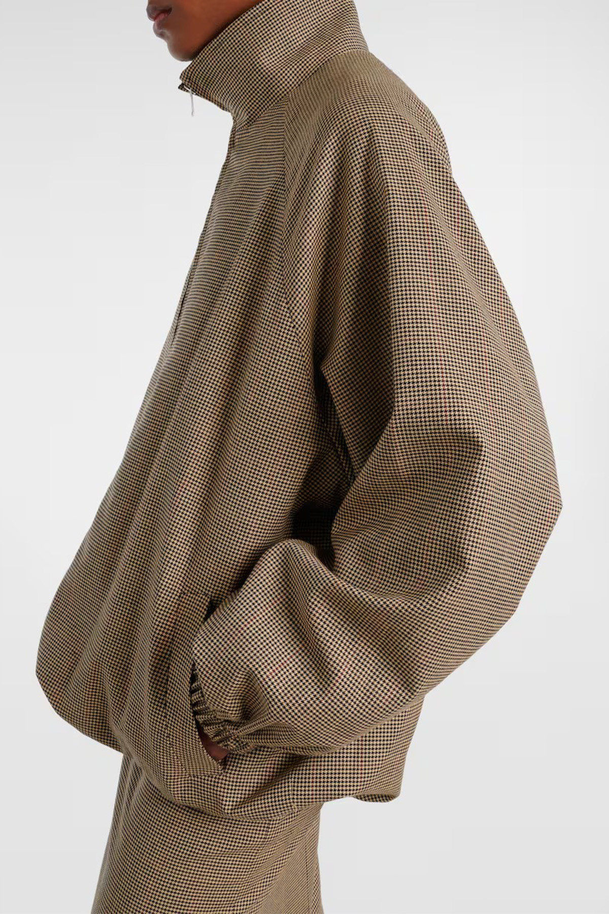 The Frankie Shop Baxter Houndstooth Blouson Jacket