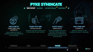 All benefits in Star Wars Outlaws for having a good reputation with the Pyke Syndicate faction