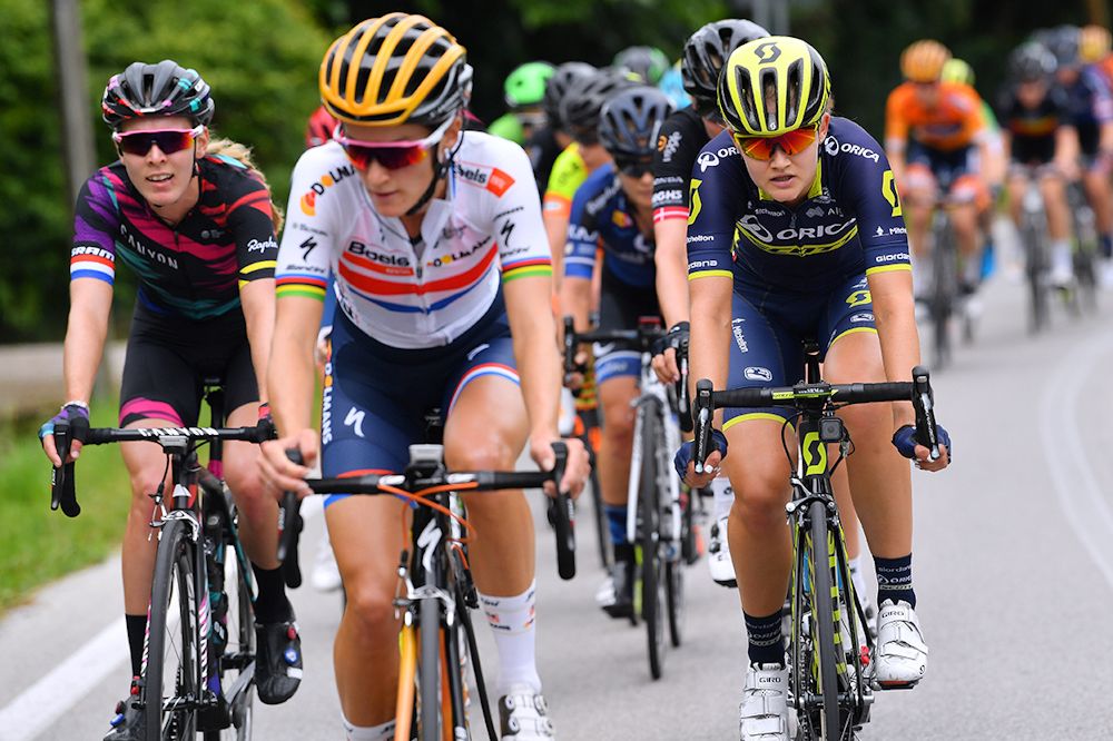 Lizzie Deignan in the British champ's jersey