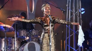 Naomi Ackie as Whitney Houston in Whitney Houston: I Wanna Dance with Somebody now streaming on Netflix