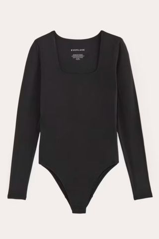  The Long-Sleeve Supima® Square-Neck Bodysuit 