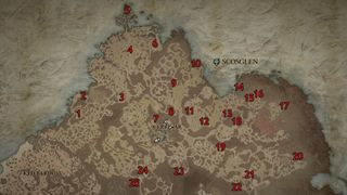 Diablo 4 Scosglen dungeon locations map