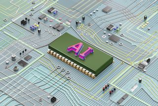 artificial intelligence chip on circuit board