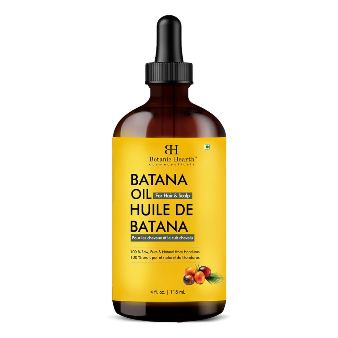 Botanic Hearth Raw Batana Oil for Hair Growth (4 Fl Oz) | 100% Pure &amp;amp; Unrefined Oil From Honduras | Promotes Thicker, Stronger Hair