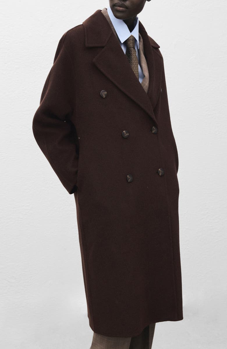 Picarol Double Breasted Wool Blend Coat