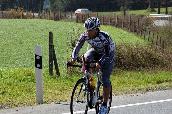 Sanz uses the weekends for long rides