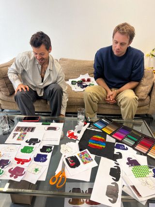 Harry Styles and Jonathan Anderson designing the Pleasing x JW Anderson capsule collection