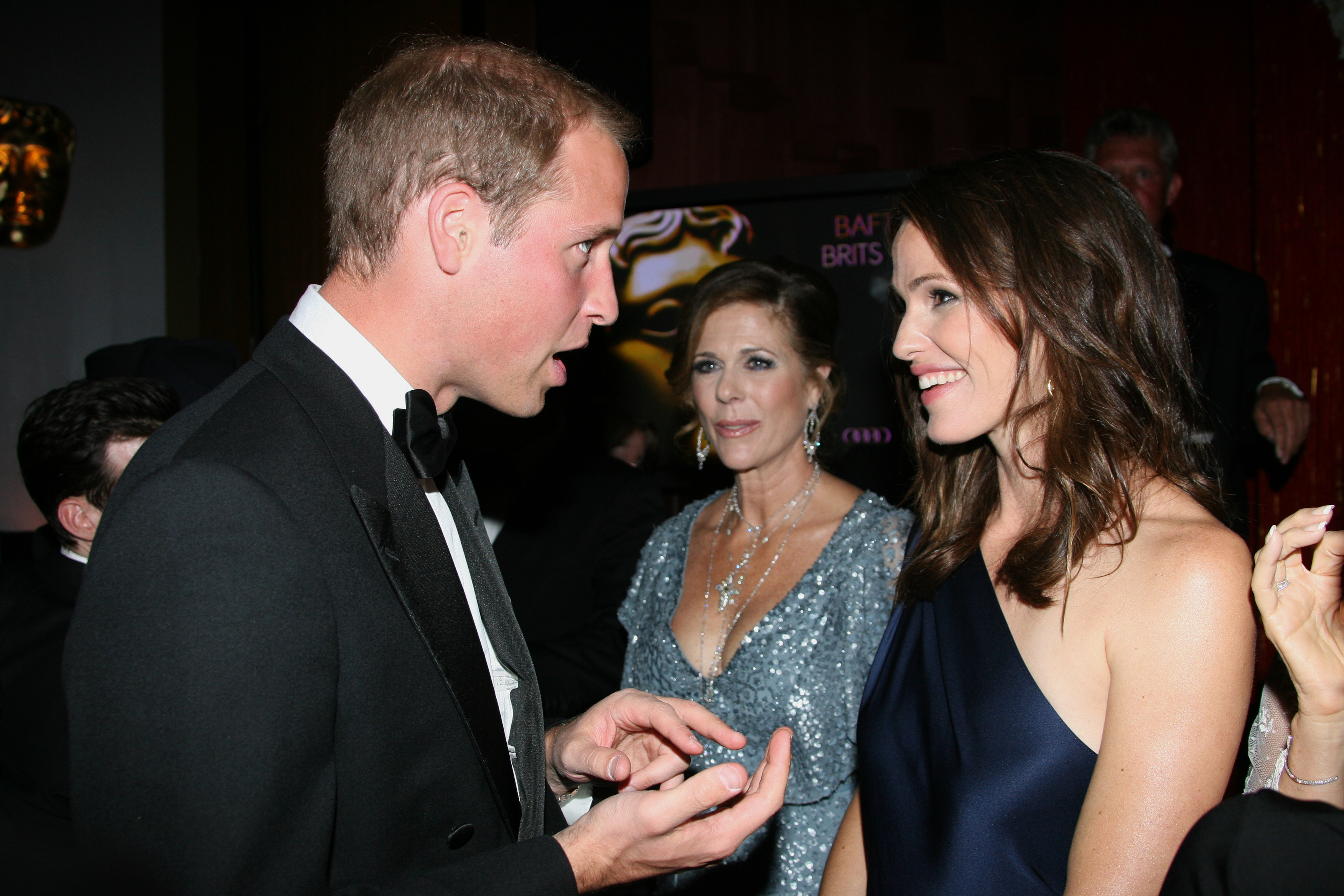 Prince William, Duke of Cambridge, Rita Wilson and Jennifer Garner attend the BAFTA 