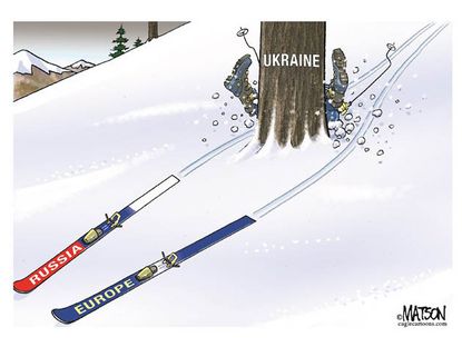 Political cartoon Ukraine Russia EU