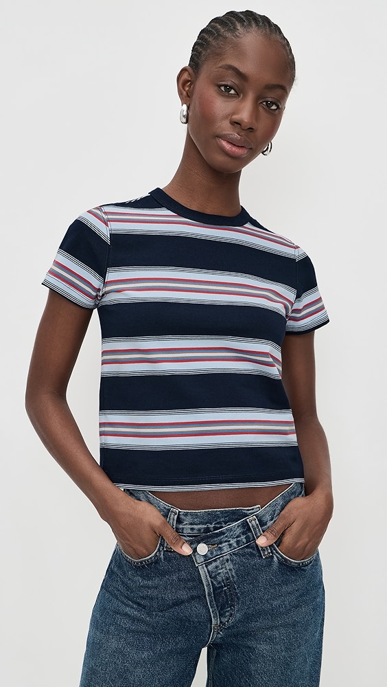 Zuma Short Sleeve Crew Neck Tee - Shadow Stripe