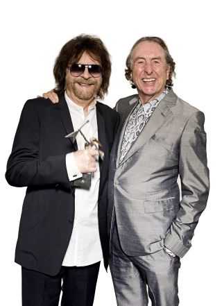 At the 2014 Classic Rock Awards with pal and former Python Eric Idle