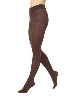 Hue Women's Super Opaque Tights With Control Top, Espresso, 2