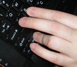 Fingers on Keyboard
