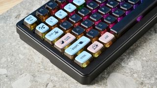 A space-themed Gamakay LK75 wireless mechanical keyboard