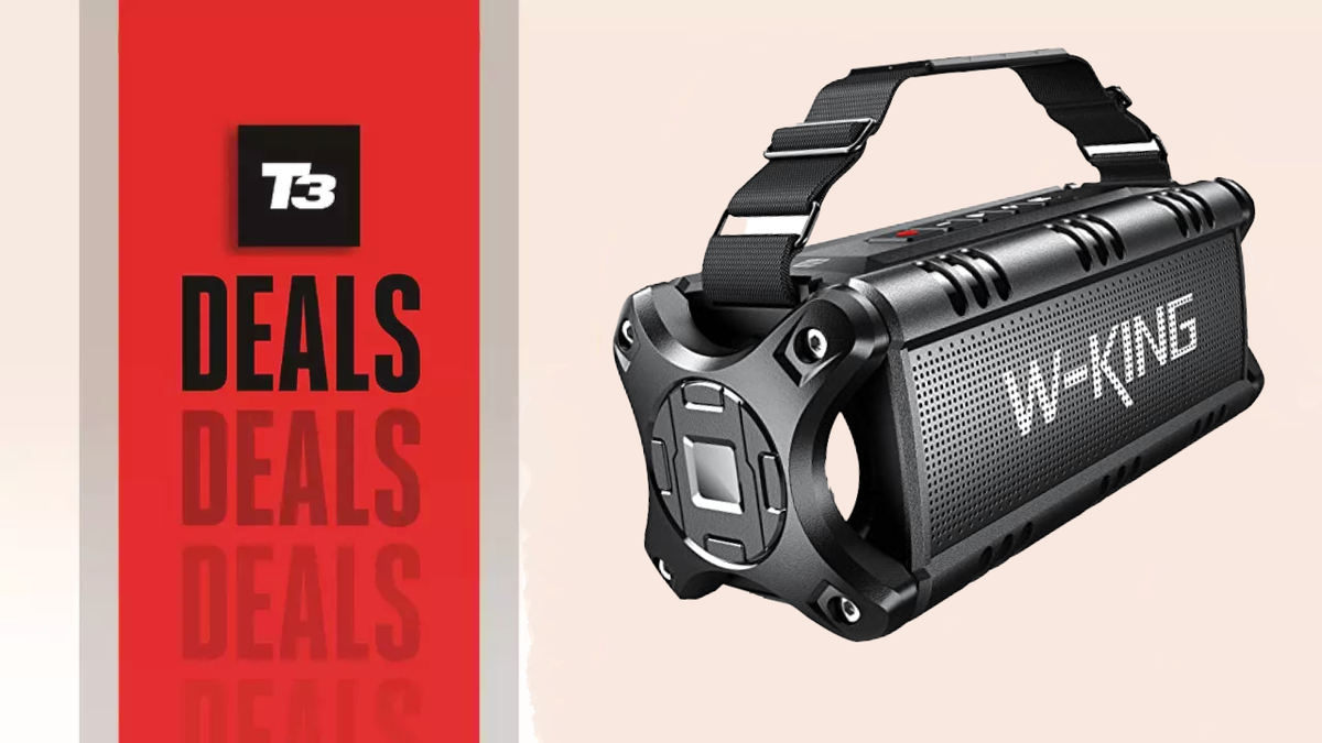 W-KING D8 ポータブルワイヤレススピーカー ブラック Amazon.com: Portable Speakers Bluetooth Wireless, 90W Max Loud