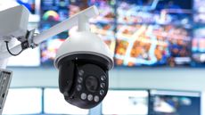Close-up of an IoT-enabled CCTV camera