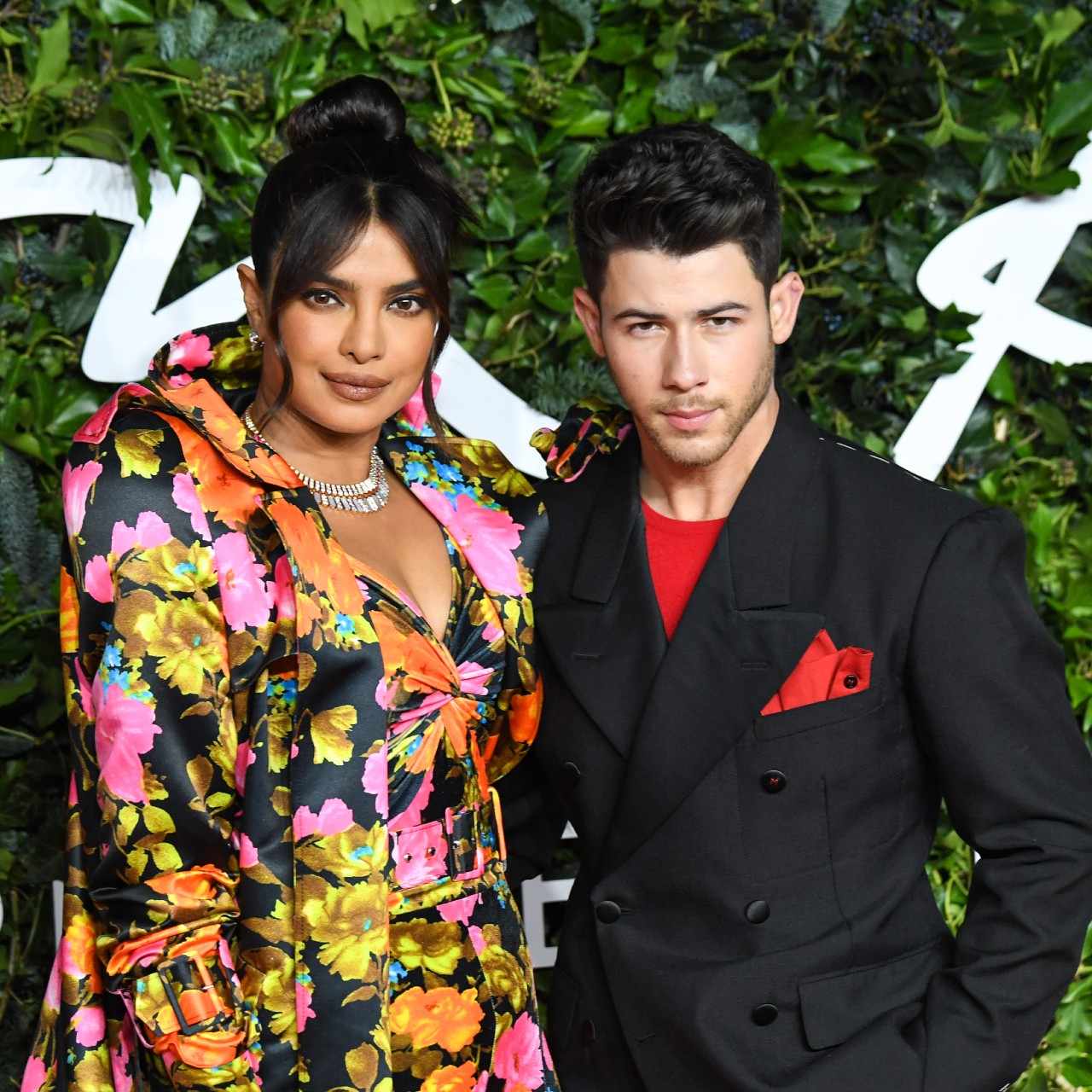Priyanka Chopra and Nick Jonas attends The Fashion Awards 2021 at the Royal Albert Hall on November 29, 2021 in London, England