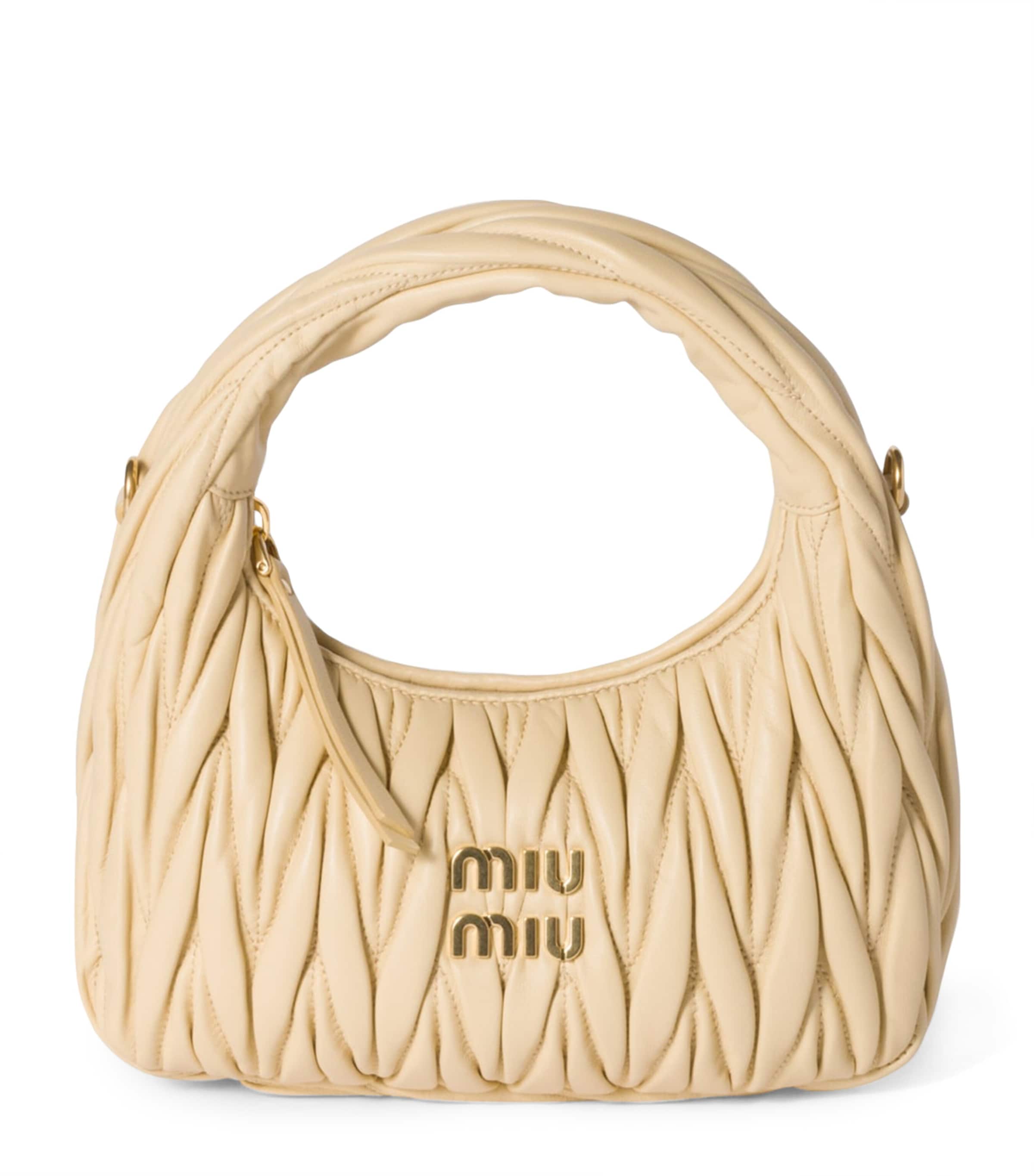 Miu Miu Matelass&amp;eacute; Leather Wander Top-Handle Bag