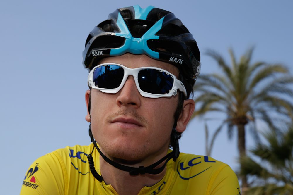 Geraint Thomas before the start of the final stage at Paris-Nice.