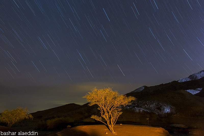 Star Trails Feynan Valley in Jordan Bashar Alaeddin