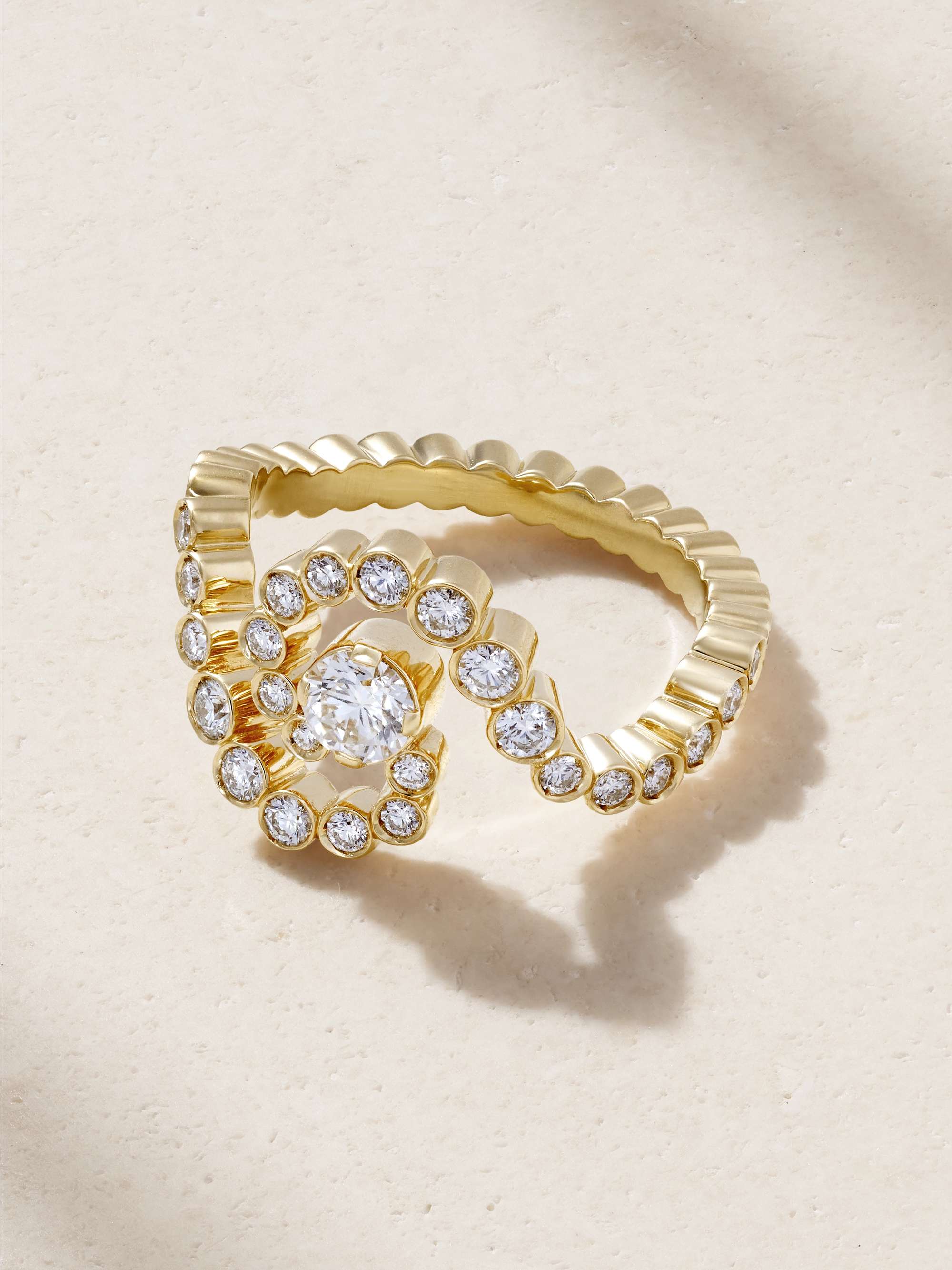 Ocean De Ciel 18-Karat Recycled Gold Diamond Ring